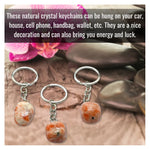 Sunstone Crystal Keychain (Tumbled)