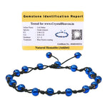 Blue Hematite Anklet (Hand Knotted)