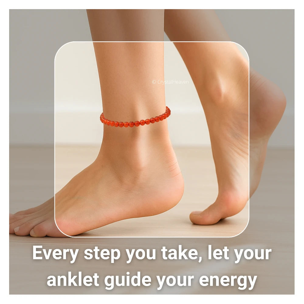 Carnelian Anklet (Without Knot)