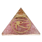 Rose Quartz Orgone Pyramid (Horus Eye)