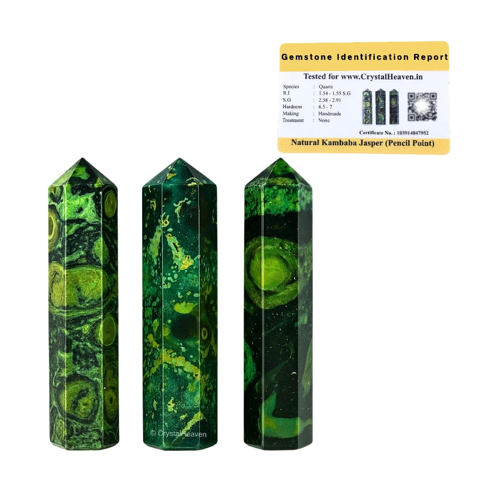 Kambaba Jasper Pencil Points (Set of 50)