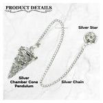 Metal Brass Pendulum - Silver Cone Chamber (MP46)