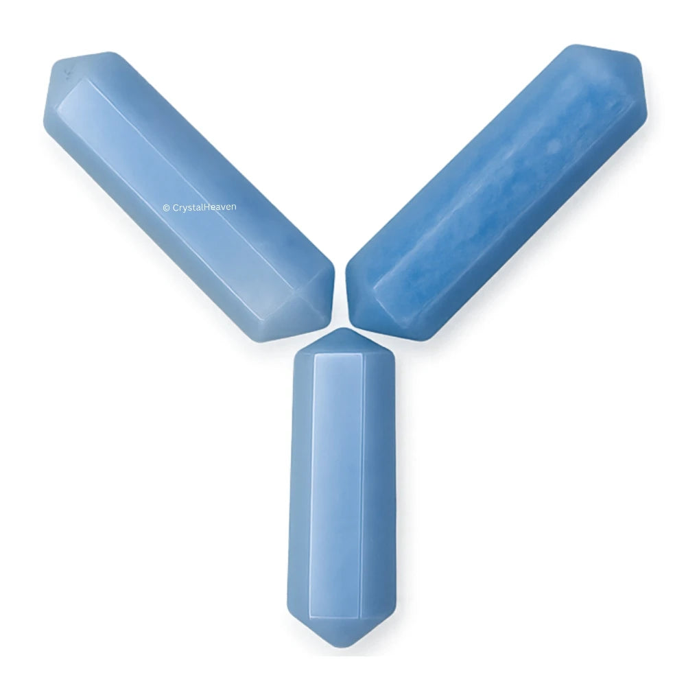 Angelite Pencil Points (Double Terminated) (Set of 50)