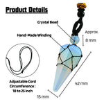 Opalite Pendulum Pendant Necklace (Macrame)