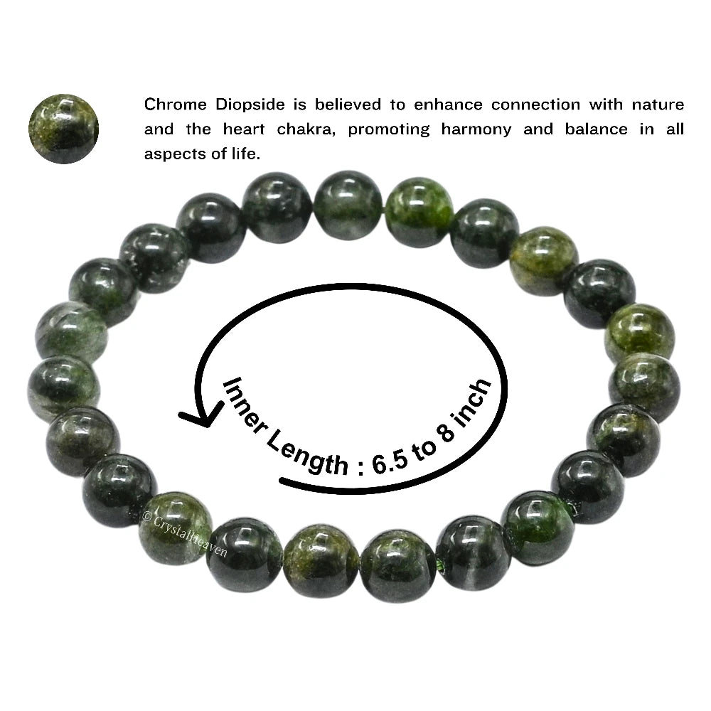 Chrome Diopside Bracelet (Elastic)