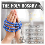 Blue Aventurine Crystal Tasbih (Silver)