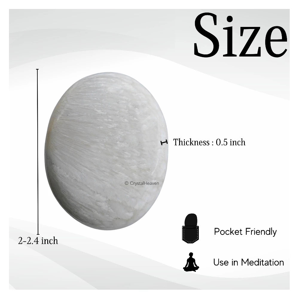 Scolecite Palm Stone (Large)