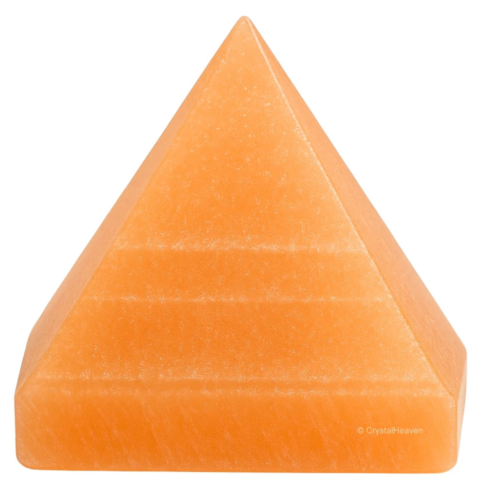 Orange Selenite Pyramid (1 Inch)