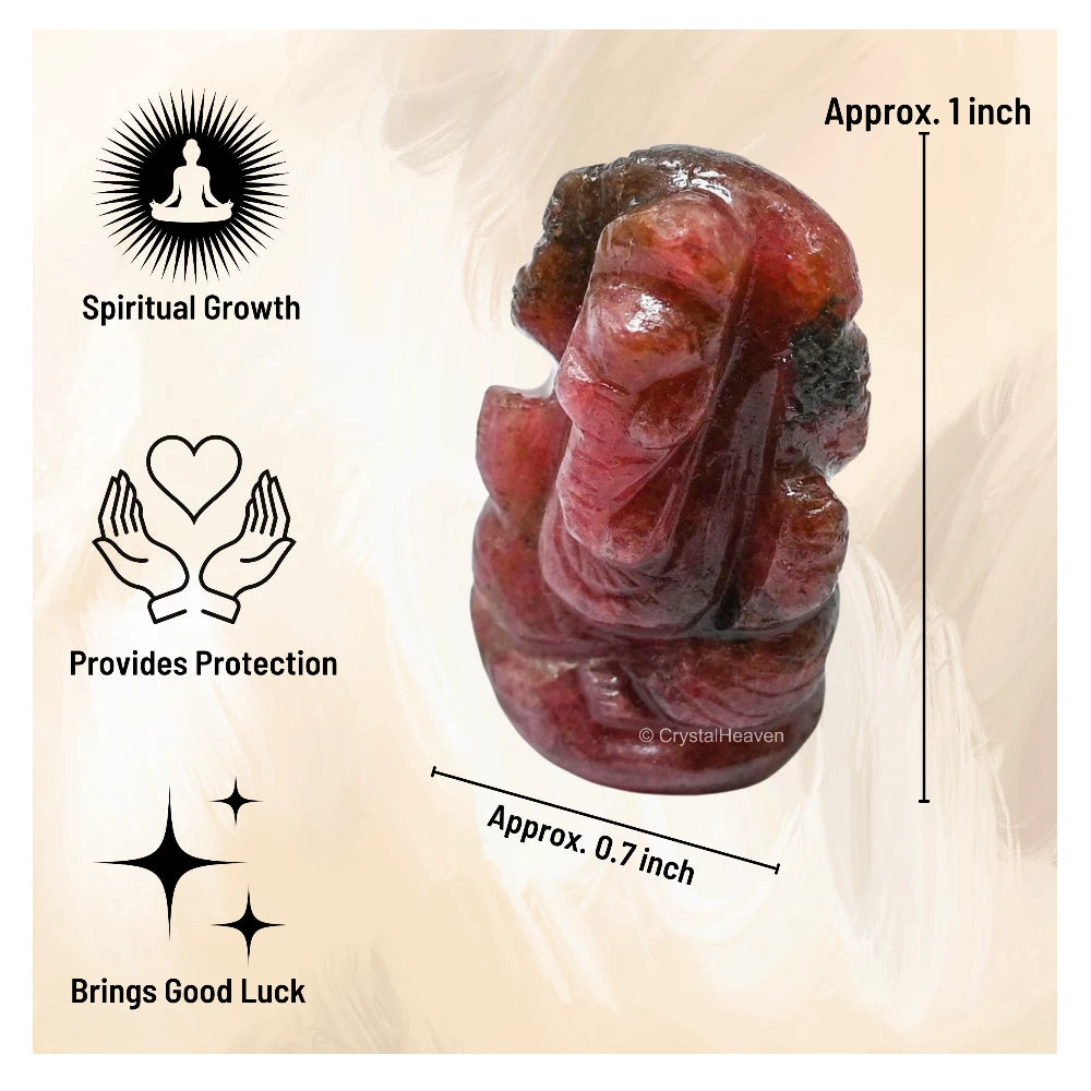 Rhodonite Crystal Ganesh Ganpati