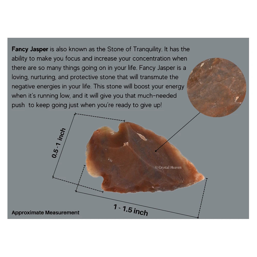 Fancy Jasper Arrowhead - 1" to 1.5" (20 Pieces)