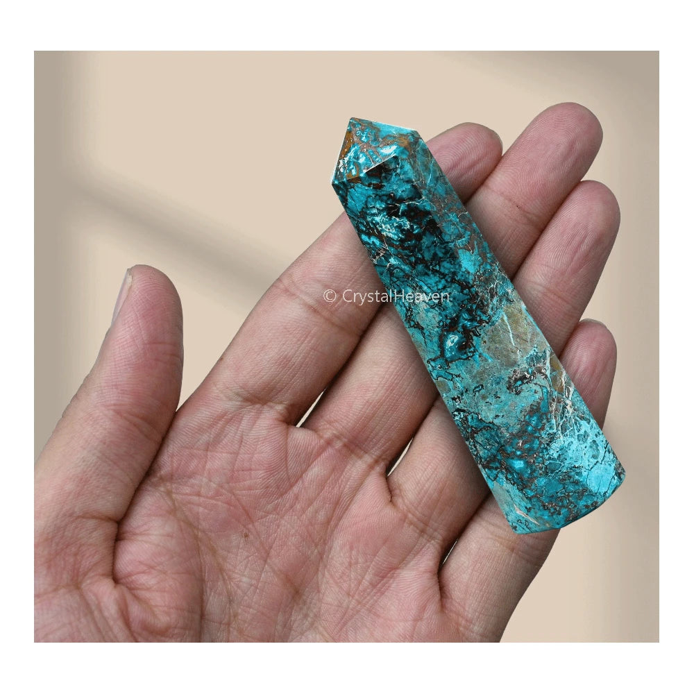 Chrysocolla  Crystal Tower (3" to 4" inch)