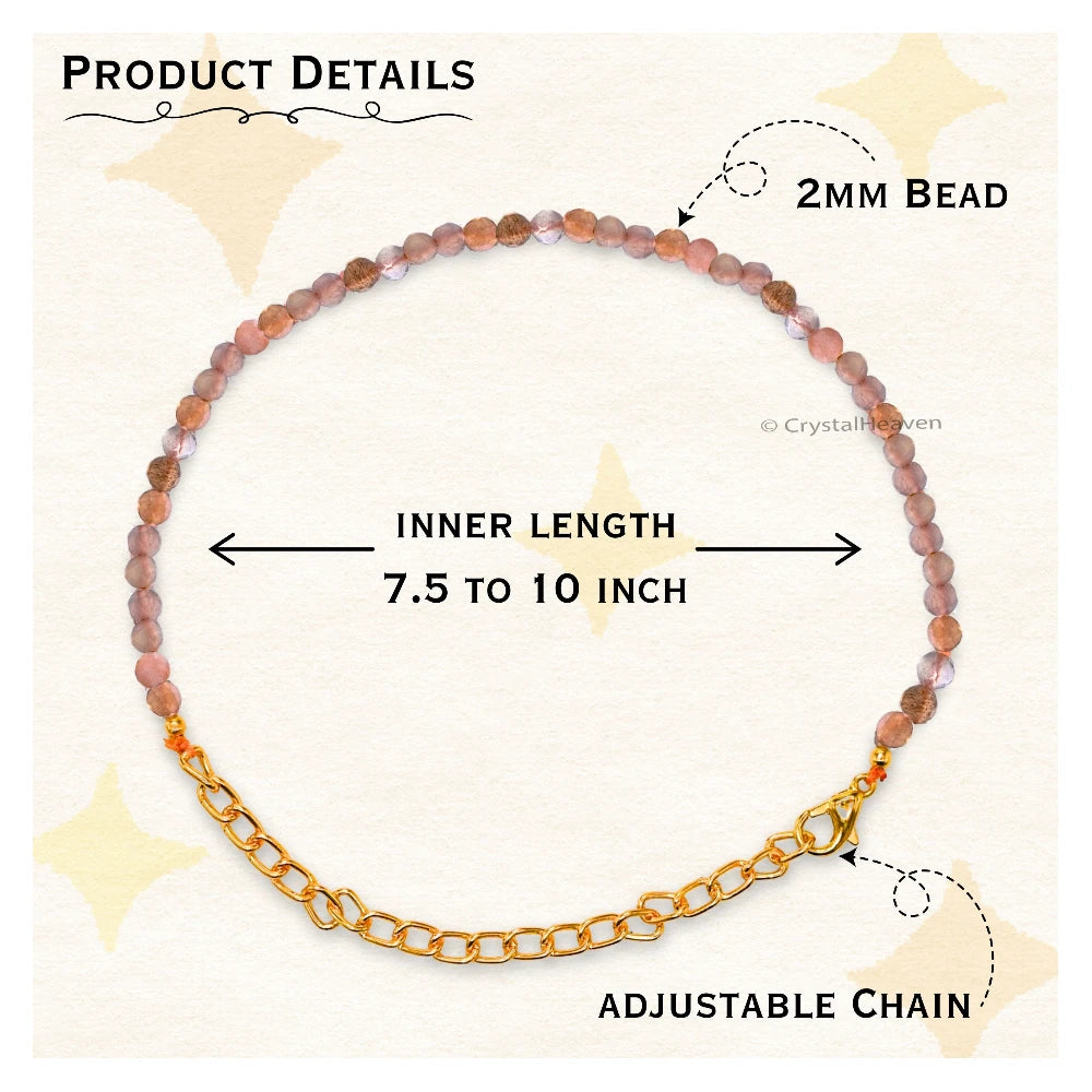 Golden Moonstone Bracelets - 2mm Faceted Beads (Gold)
