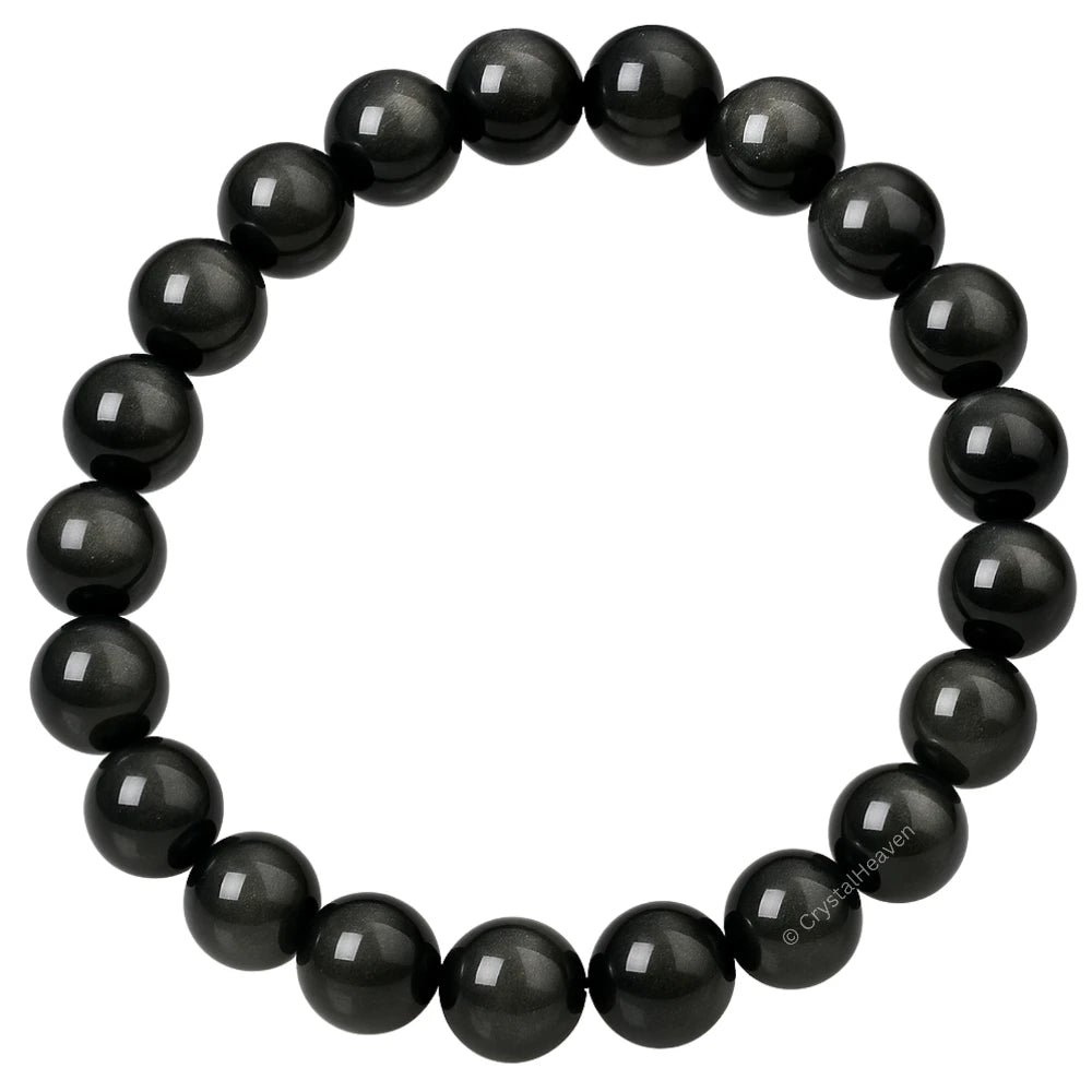 Silver Sheen Obsidian Bracelet (Elastic)
