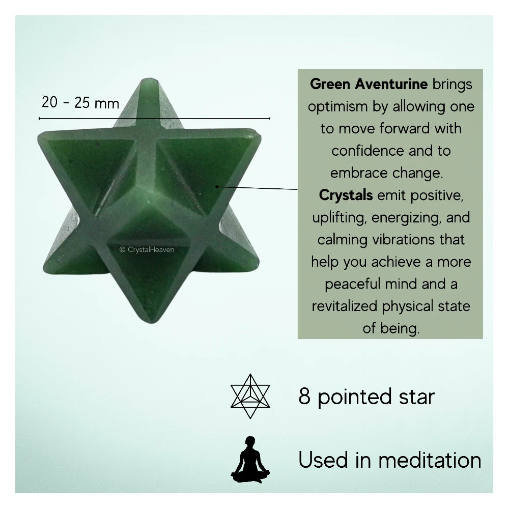 Dark Green Aventurine Crystal Merkaba (20-25 mm)