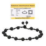 Lava Stone Anklet (Hand Knotted)