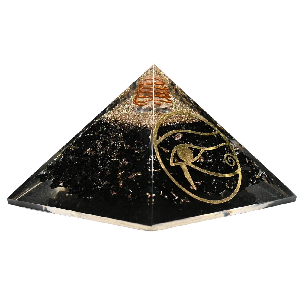 Shungite Orgone Pyramid (Horus Eye)
