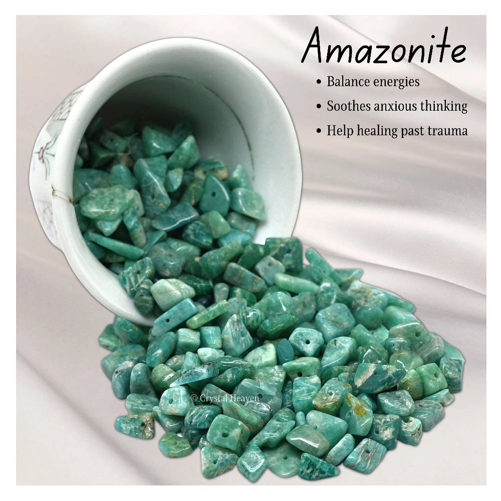 Amazonite Chips - Pre Drilled