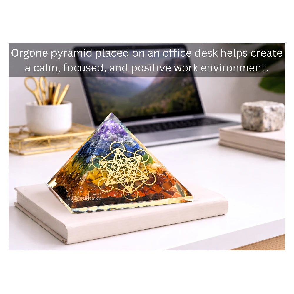 7 Chakra Orgone Pyramid (Metatron Cube)