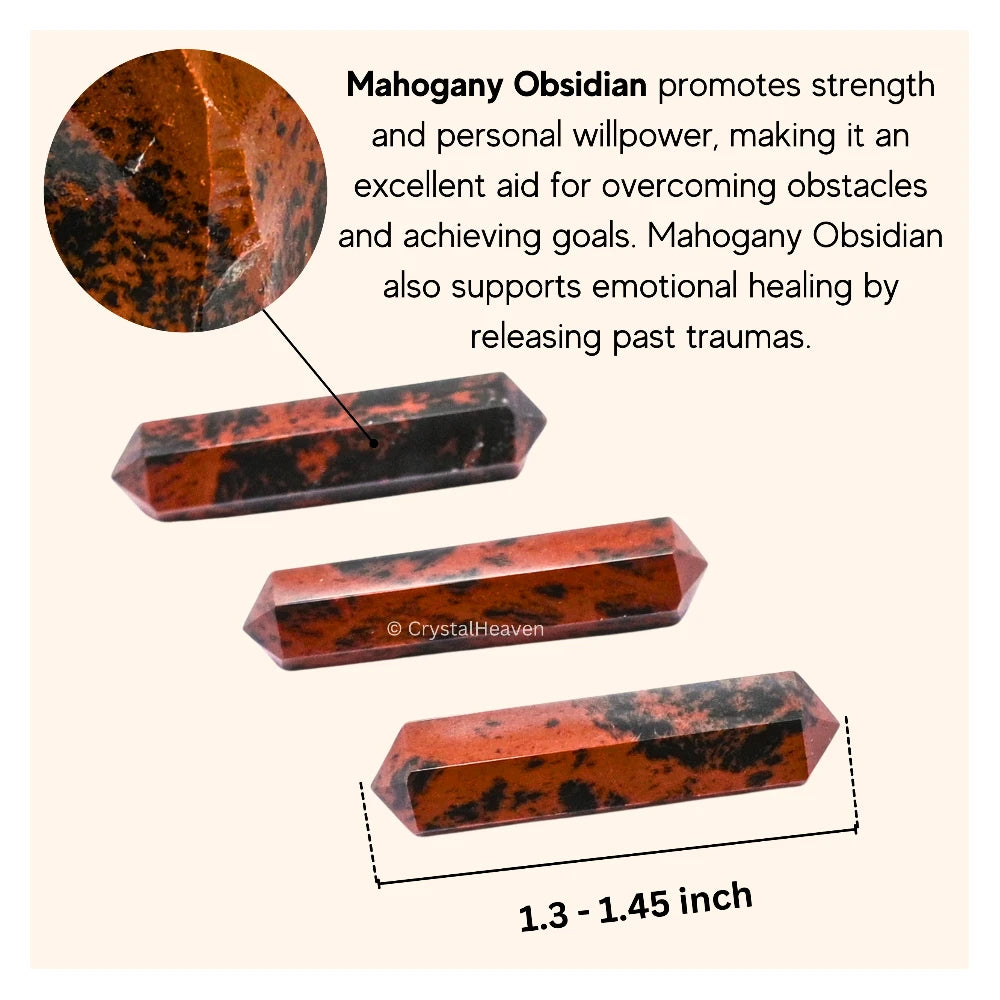 Mahogany Obsidian Pencil Points (Double Terminated) (Set of 3)
