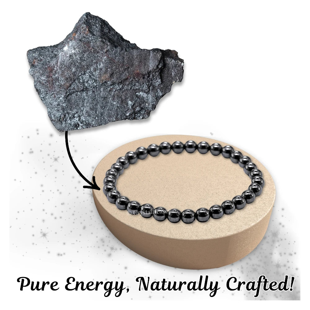 Hematite Healing Crystal Bracelets - 6mm Beads