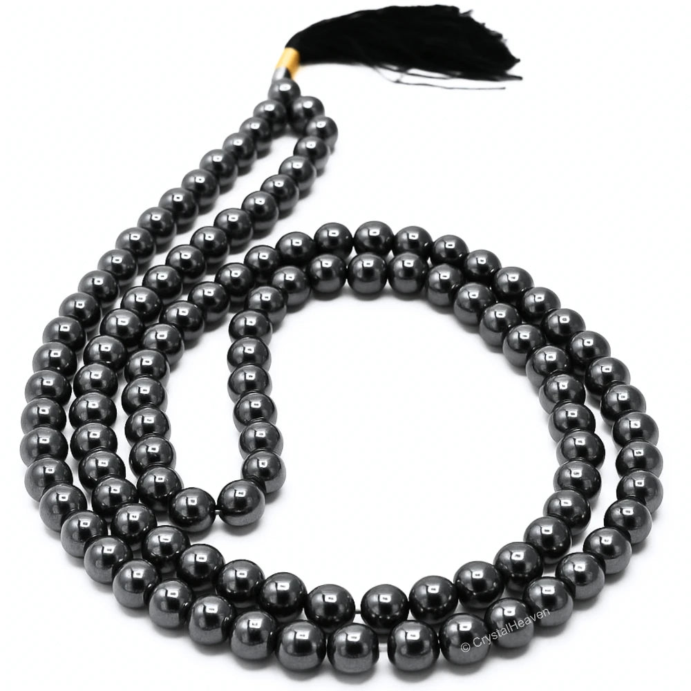 Hematite Japa Mala (Without Knot)