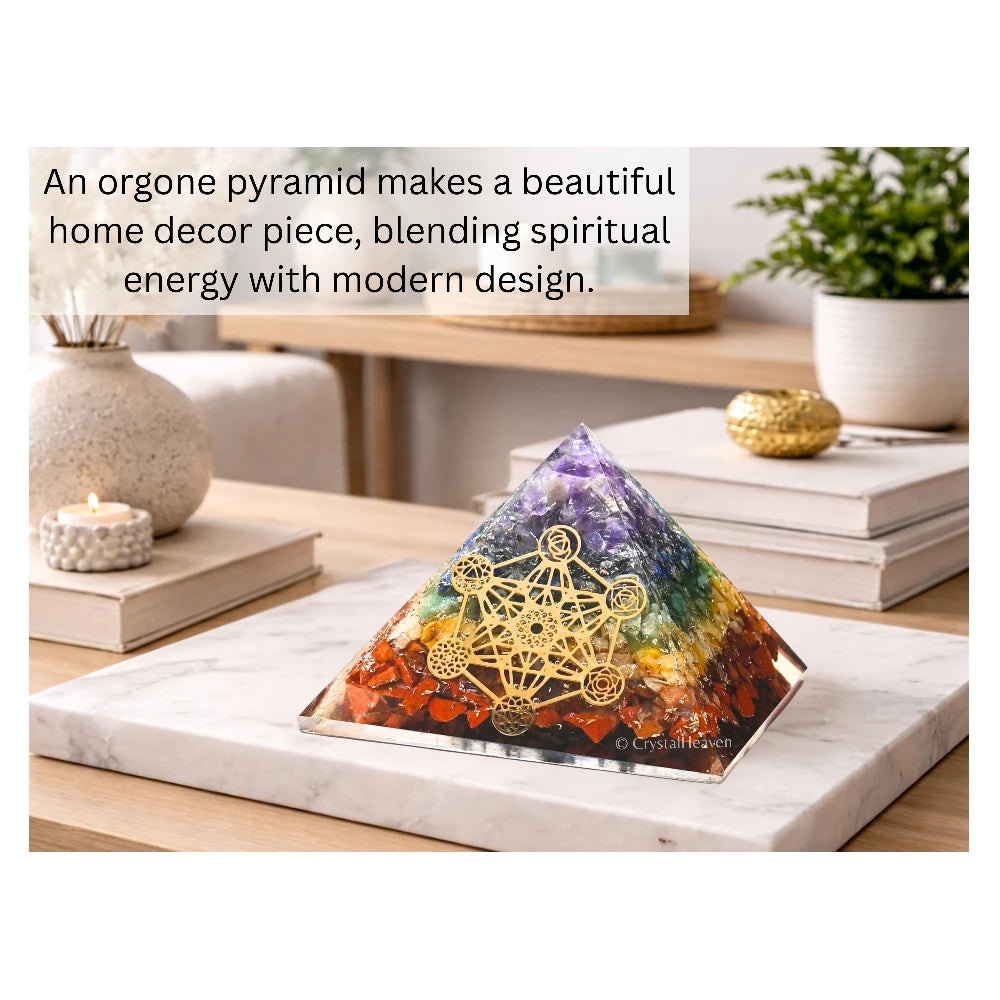 7 Chakra Orgone Pyramid (Chakra Metatron Cube)