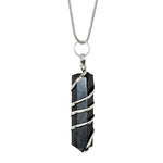 Shungite Necklace - Spiral Pencil