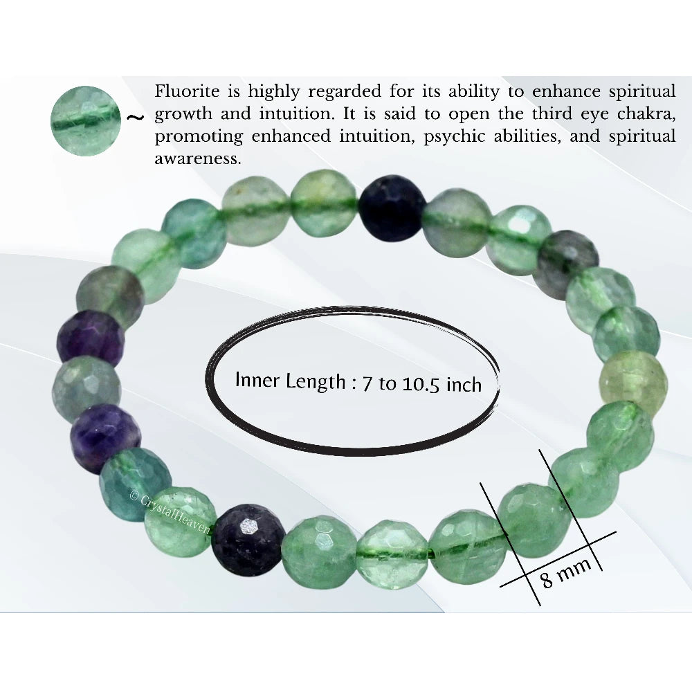 Multi Fluorite Bracelet (Faceted-Stretchable)