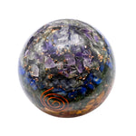 7 Chakra Crystal Orgonite Ball (2.5 Inch)