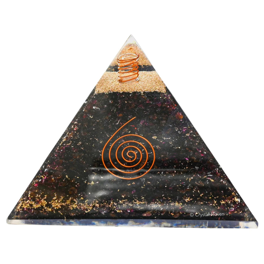Garnet Crystal Orgone Pyramid - 130mm