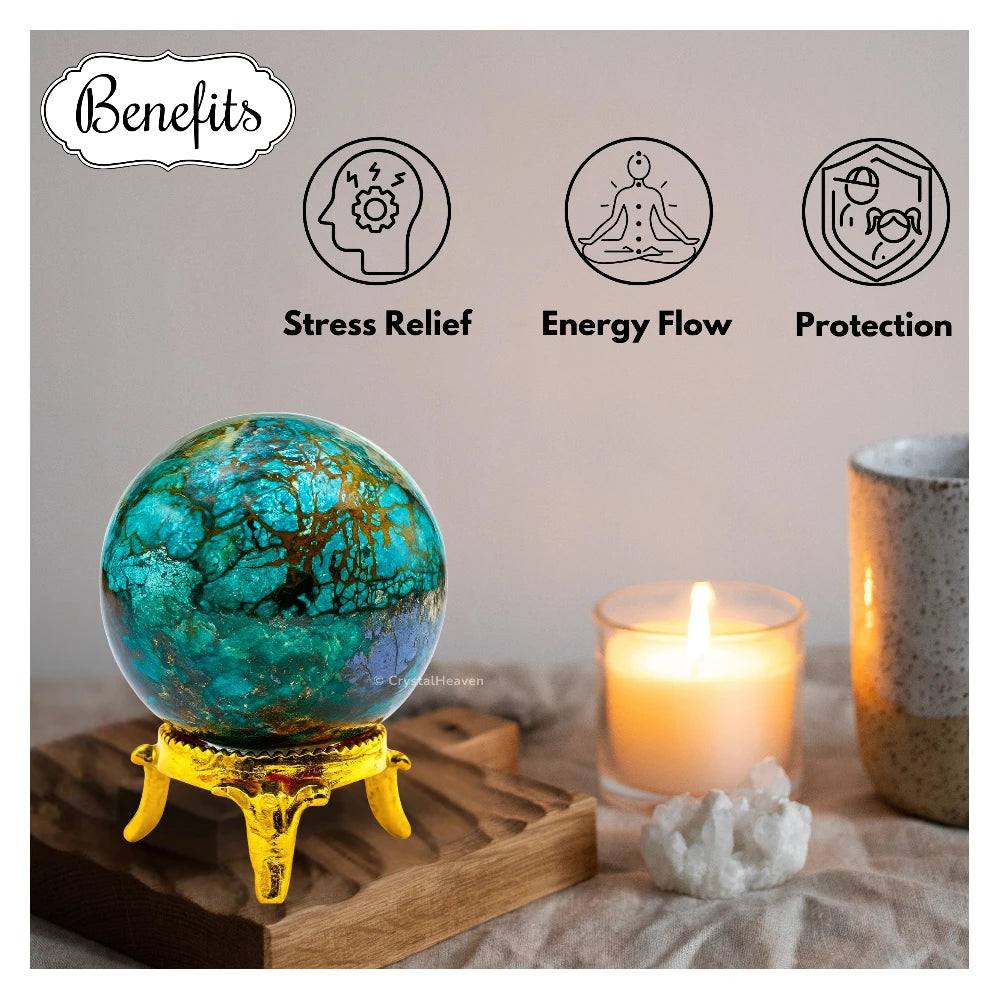 Chrysocolla Sphere (1.5 Inch)