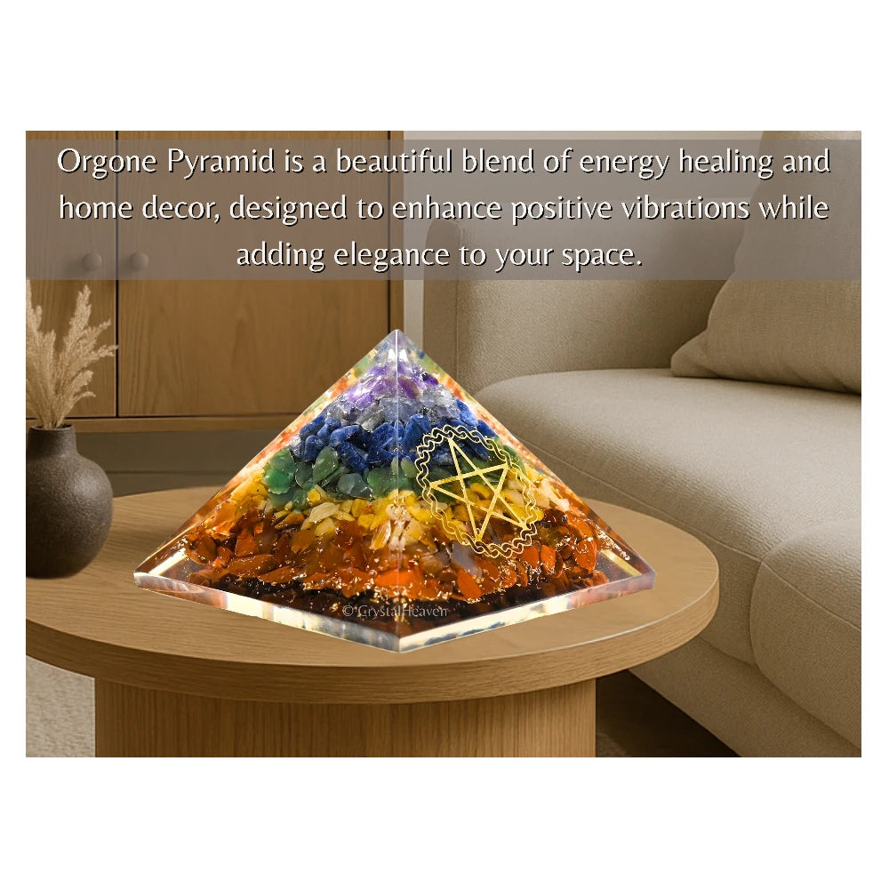 7 Chakra Orgone Pyramid (Pentacle)