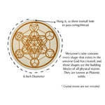 Platonic Solid Metatron Cube Sacred Geometry Wall Art Cum Crystal Grid (6 Inch)