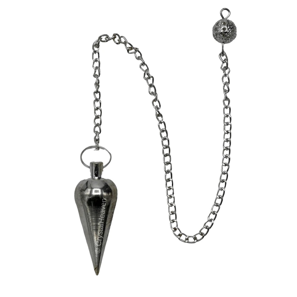 Metal Brass Pendulum - Silver Cone (MP34)