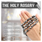 Black and White Jasper Crystal Tasbih (Gold)