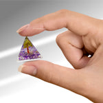 Amethyst with Peridot Tree Orgone Pyramid - 30mm