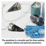 Black Tourmaline Selenite Crystal Orgone Pendulum