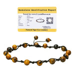 Tiger Eye Anklet (Hand Knotted)