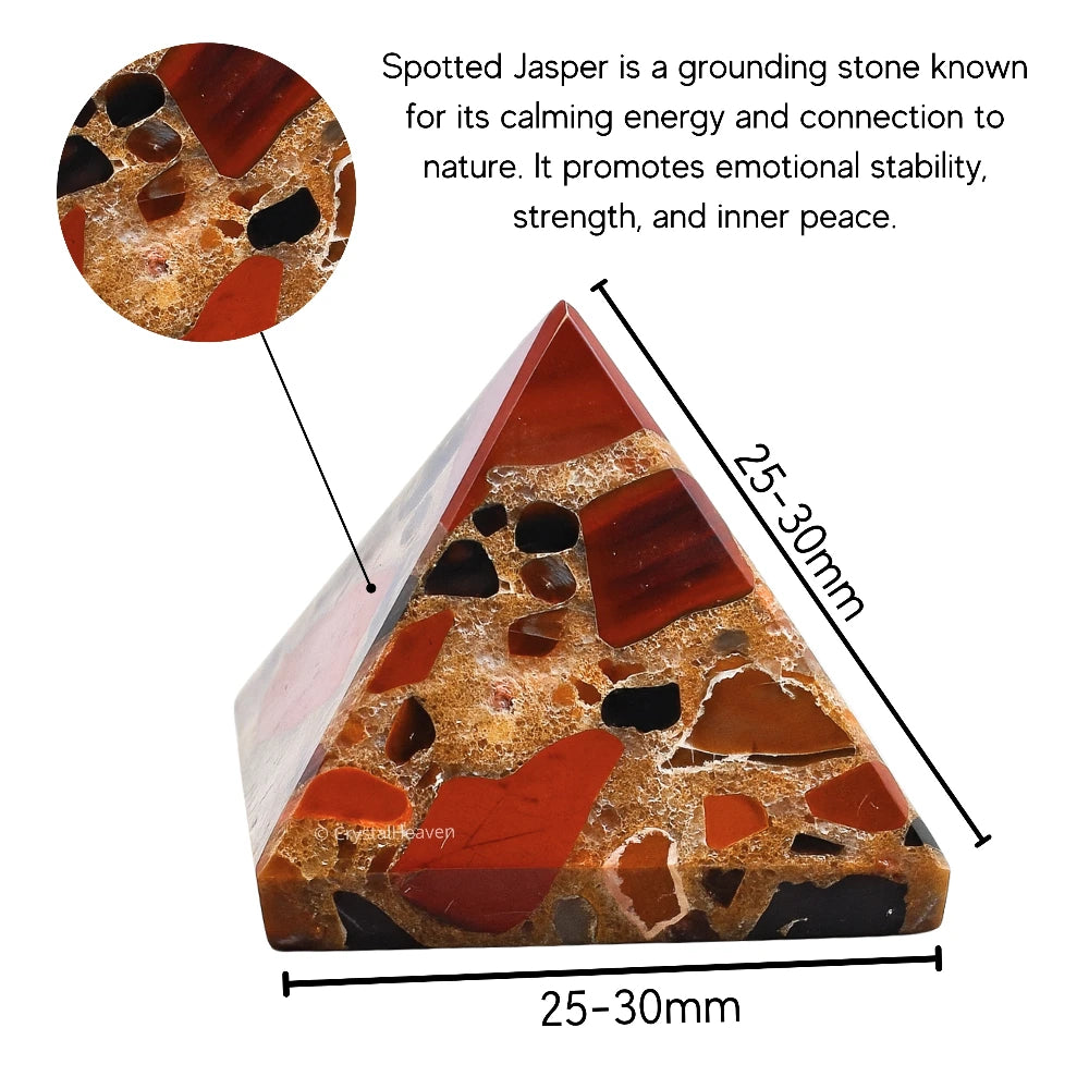 Spotted Jasper Pyramid (1 Inch)