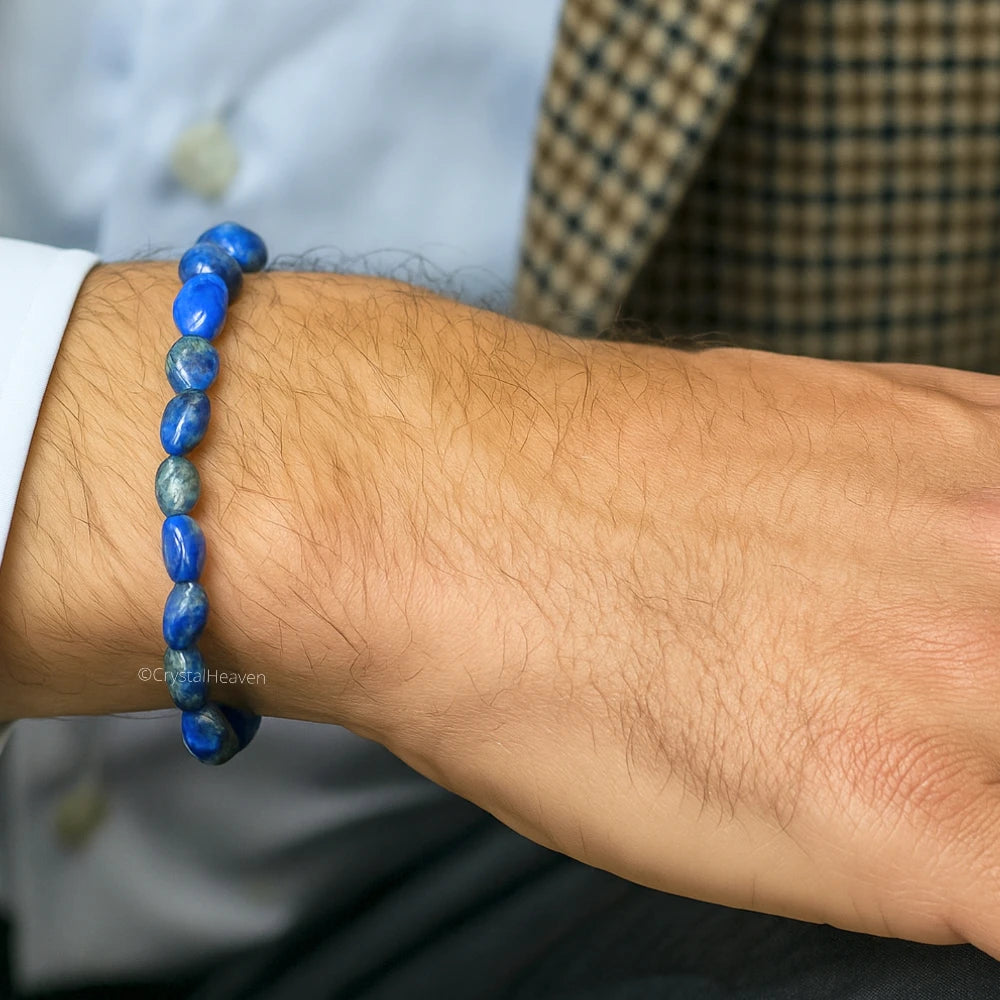 Lapis Lazuli Tumbled Bracelet (Elastic)