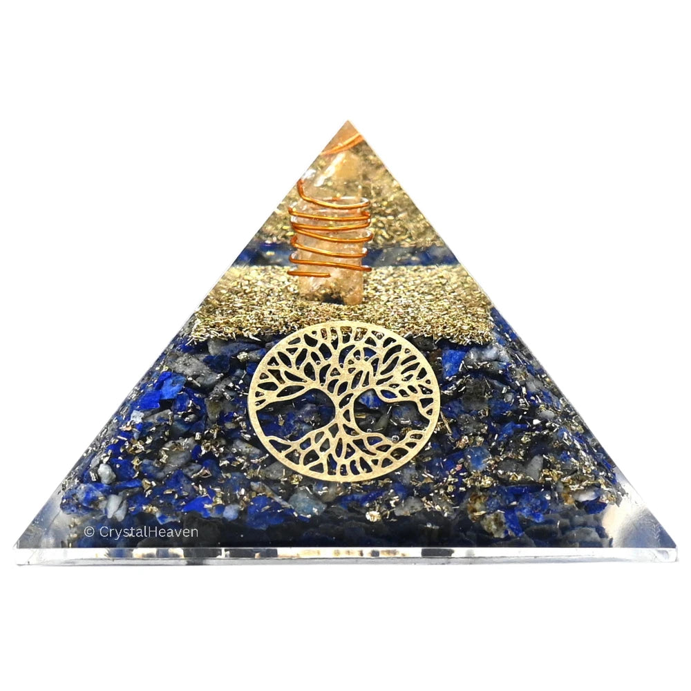 Lapis Lazuli Orogone Pyramid (Small Tree Of Life)
