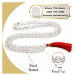 Sphatik Mala - B Grade 108 Beads (7mm) (Hand Knotted)