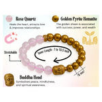 Love and Money Bracelet with Buddha Charm (Gold)
