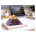 Amethyst Orgone Pyramid (Copper Coil)