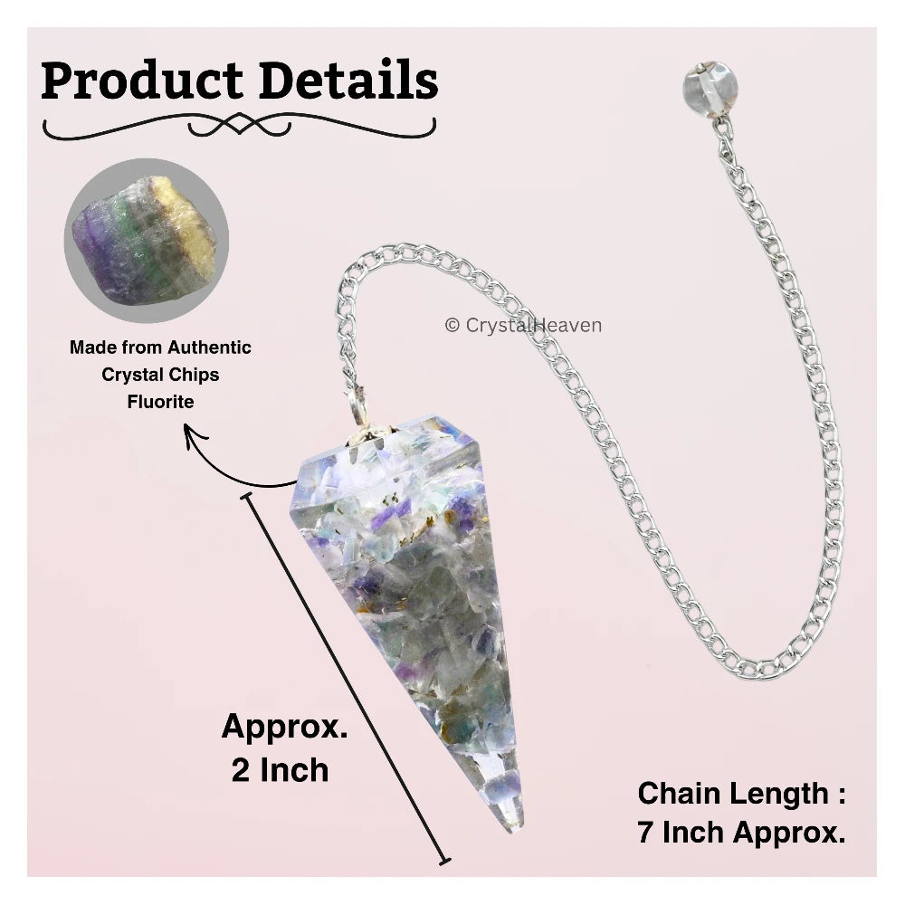 Fluorite Crystal Orgone Pendulum