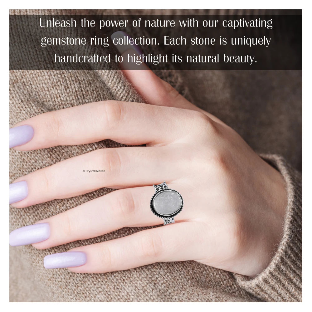 Clear Quartz Ring (Silver/Oval)
