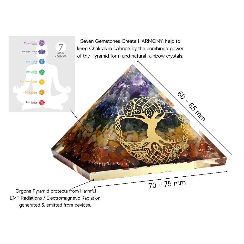 7 Chakra Orgone Pyramid (Tree Of Life)