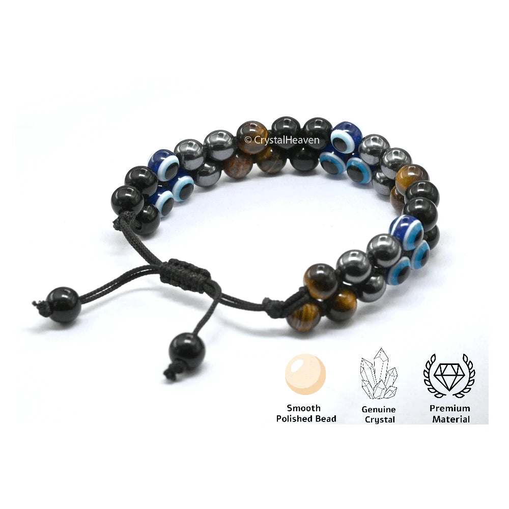 Evil Eye Total Protection Bracelet (Adjustable-Double Layer)