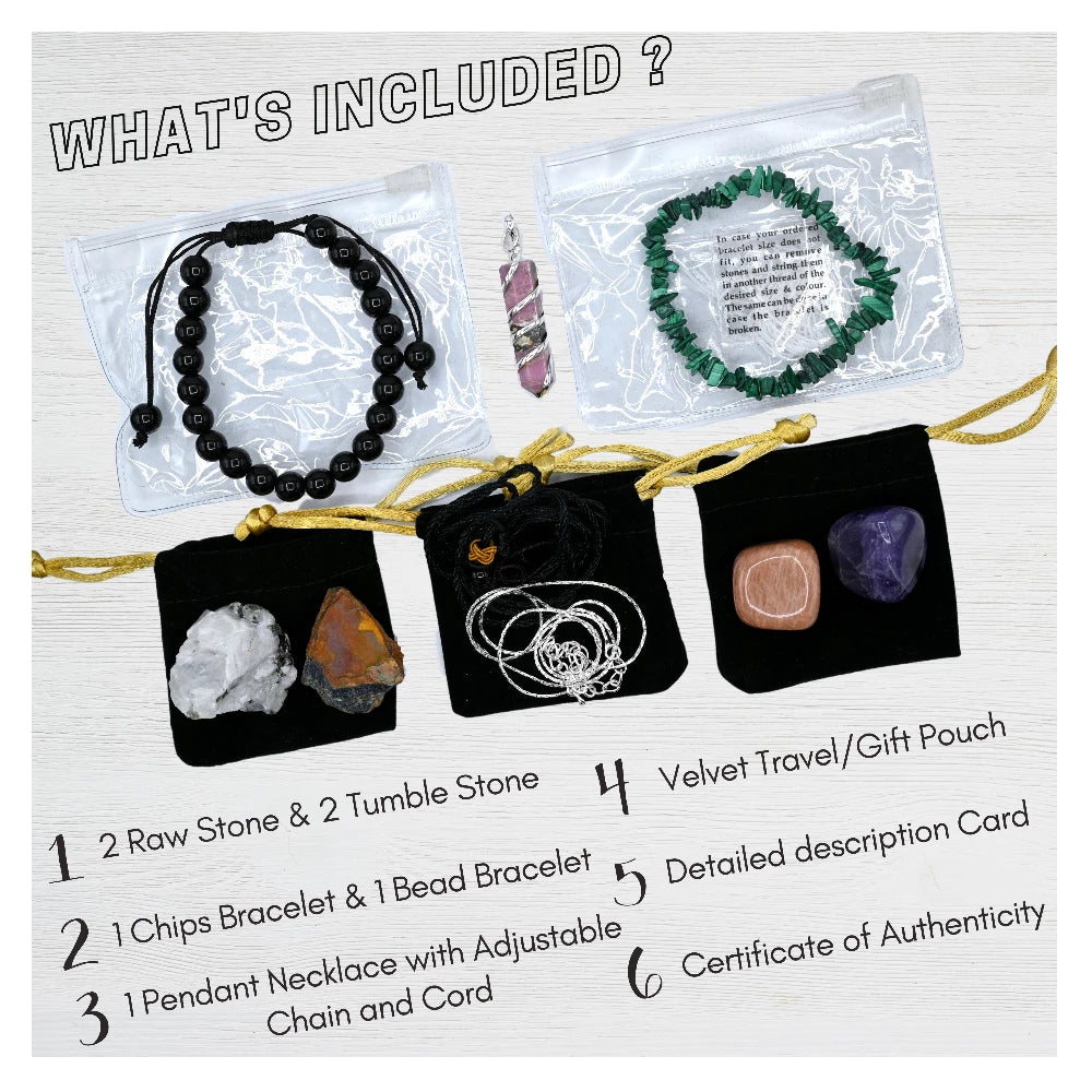 Cancer Healing Crystals and Stones Premium Set