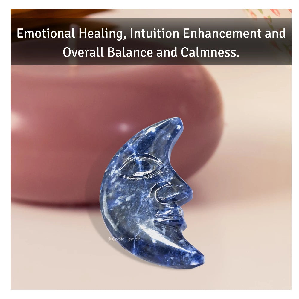 Sodalite Crescent Moon